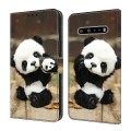 For LG V60 ThinQ 5G Crystal Painted Leather Phone case(Panda)
