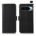 For Google Pixel 9 Crazy Horse Top Layer Cowhide Leather Phone Case(Black)