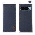 For Google Pixel 9 KHAZNEH Nappa Top Layer Cowhide Leather Phone Case(Blue)