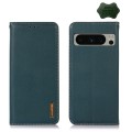 For Google Pixel 9 Pro KHAZNEH Nappa Top Layer Cowhide Leather Phone Case(Green)