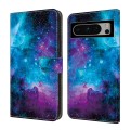 For Google Pixel 6 Crystal Painted Leather Phone case(Starry Sky)