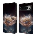 For Google Pixel 6 Pro Crystal Painted Leather Phone case(Peony)