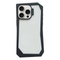 For iPhone 15 Pro Max Creative Irregular Frame Shockproof Phone Case(Black)