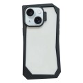 For iPhone 15 Creative Irregular Frame Shockproof Phone Case(Black)