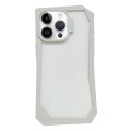 For iPhone 14 Pro Max Creative Irregular Frame Shockproof Phone Case(White)