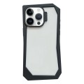 For iPhone 14 Pro Max Creative Irregular Frame Shockproof Phone Case(Black)