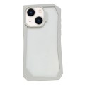 For iPhone 13 Creative Irregular Frame Shockproof Phone Case(White)