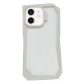 For iPhone 12 Creative Irregular Frame Shockproof Phone Case(White)