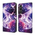 For Sony Xperia 1 IV Crystal Painted Leather Phone case(Unicorn)