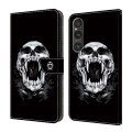 For Sony Xperia 1 IV Crystal Painted Leather Phone case(Skull)