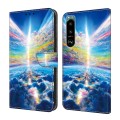 For Sony Xperia 5 IV Crystal Painted Leather Phone case(Colorful Sky)
