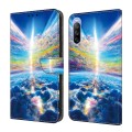 For Sony Xperia 10 IV Crystal Painted Leather Phone case(Colorful Sky)