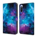 For Sony Xperia 10 IV Crystal Painted Leather Phone case(Starry Sky)