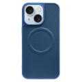 For iPhone 15 Plus 2 in 1 MagSafe Magnetic Silicone Leather Phone Case(Blue)