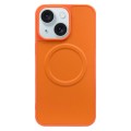 For iPhone 15 Plus 2 in 1 MagSafe Magnetic Silicone Leather Phone Case(Orange)