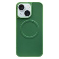 For iPhone 15 Plus 2 in 1 MagSafe Magnetic Silicone Leather Phone Case(Green)