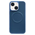 For iPhone 14 Plus 2 in 1 MagSafe Magnetic Silicone Leather Phone Case(Blue)
