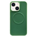 For iPhone 14 2 in 1 MagSafe Magnetic Silicone Leather Phone Case(Green)