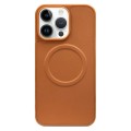 For iPhone 14 Pro 2 in 1 MagSafe Magnetic Silicone Leather Phone Case(Brown)