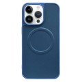 For iPhone 14 Pro Max 2 in 1 MagSafe Magnetic Silicone Leather Phone Case(Blue)
