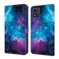 For Motorola Moto E13 Crystal Painted Leather Phone case(Starry Sky)