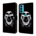 For Motorola Moto E20/E30/E40 Crystal Painted Leather Phone case(Skull)