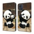 For Motorola Moto E22/E22i Crystal Painted Leather Phone case(Panda)