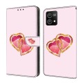 For Motorola Moto G Power 2023 Crystal Painted Leather Phone case(Love Peach)