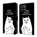 For Motorola Moto G Power 2023 Crystal Painted Leather Phone case(Dont Touch My Phone)