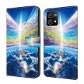 For Motorola Moto G Power 2023 Crystal Painted Leather Phone case(Colorful Sky)