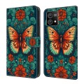 For Motorola Moto G Stylus 5G 2022 Crystal Painted Leather Phone case(Flower Butterfly)