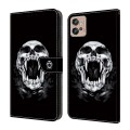 For Motorola Moto G10/G20/G30 Crystal Painted Leather Phone case(Skull)