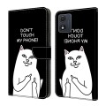 For Motorola Moto G13/G23/G53 5G Crystal Painted Leather Phone case(Dont Touch My Phone)