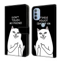 For Motorola Moto G31/G41 Crystal Painted Leather Phone case(Dont Touch My Phone)
