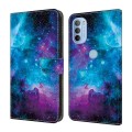 For Motorola Moto G31/G41 Crystal Painted Leather Phone case(Starry Sky)