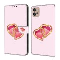 For Motorola Moto G32 Crystal Painted Leather Phone case(Love Peach)