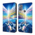 For Motorola Moto G50 Crystal Painted Leather Phone case(Colorful Sky)
