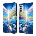 For Motorola Moto G52 4G/G82 Crystal Painted Leather Phone case(Colorful Sky)