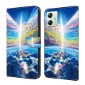 For Motorola Moto G54 Crystal Painted Leather Phone case(Colorful Sky)