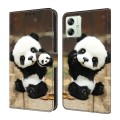 For Motorola Moto G54 Crystal Painted Leather Phone case(Panda)