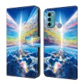 For Motorola Moto G60/G40 Fusion Crystal Painted Leather Phone case(Colorful Sky)