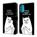 For Motorola Moto G71 5G Crystal Painted Leather Phone case(Dont Touch My Phone)