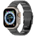 For Apple Watch Ultra 49mm I-Shaped Titanium Metal Watch Band(Black)