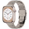 For Apple Watch Series 8 45mm I-Shaped Titanium Metal Watch Band(Titanium)
