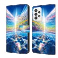 For OPPO A16/A16s/A54s/A54 4G/A55 5G Crystal Painted Leather Phone case(Colorful Sky)