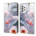 For OPPO A54 5G/A74 5G Crystal Painted Leather Phone case(Koi)