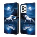 For OPPO A94 5G/A95 5G Crystal Painted Leather Phone case(White Horse)