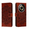 For Realme 11 Pro Sun Mandala Embossing Pattern Phone Leather Case(Brown)