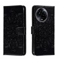 For Realme 11 5G Sun Mandala Embossing Pattern Phone Leather Case(Black)