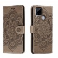 For Realme C53 Sun Mandala Embossing Pattern Phone Leather Case(Grey)